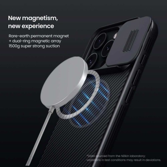 Husa Nillkin CamShield PRO Magnetică (MagSafe) pentru iPhone 16 Pro, Neagra Husa Nillkin CamShield PRO Magnetică (MagSafe) pentru iPhone 16 Pro, Neagra (Bakr, 57983122103) by www.silkase.ro