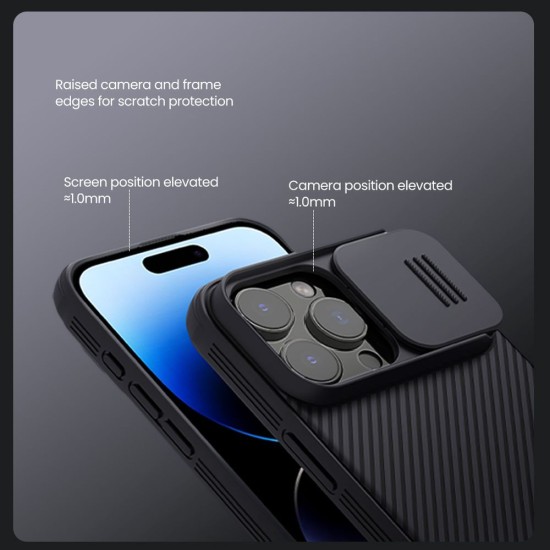 Husa Nillkin CamShield PRO Magnetic pentru Apple iPhone 16 Pro Max, Black (Bakr, 57983122105) by www.silkase.ro