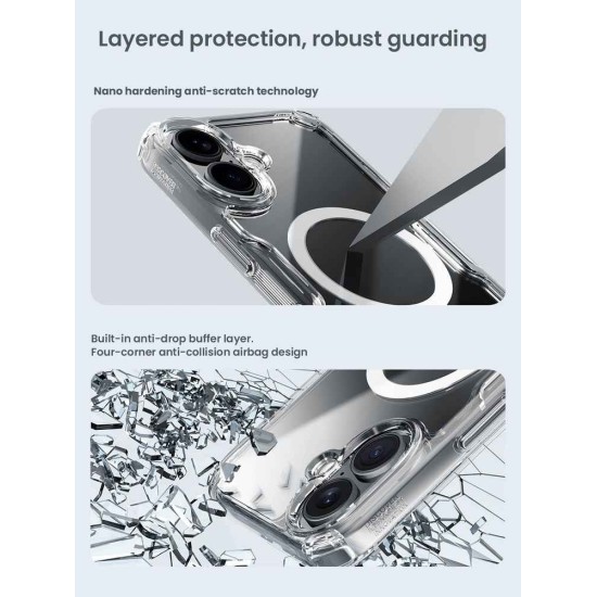 Husa Nillkin Nature TPU PRO Magnetică (MagSafe) pentru Apple iPhone 16, Transparentă (Bakr, 57983122078) by www.silkase.ro