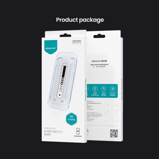 Folie de Sticlă Nillkin H+ PRO (0.2mm, 2.5D) pentru Apple iPhone 16 Pro (cu aplicator) Folie de Sticlă Nillkin H+ PRO (0.2mm, 2.5D) pentru Apple iPhone 16 Pro (cu aplicator) (Bakr, 57983122948) by www.silkase.ro