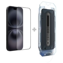 Folie de Sticlă Nillkin CP+ PRO (2.5D, Full Cover) pentru Apple iPhone 16 (cu aplicator), Neagra