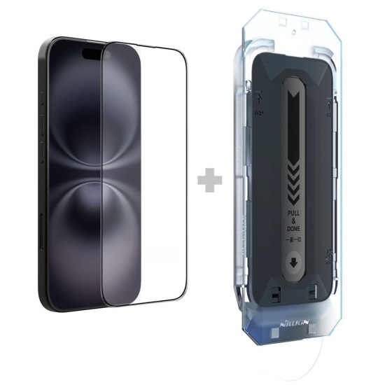 Folie de Sticlă Nillkin CP+ PRO (2.5D, Full Cover) pentru Apple iPhone 16 (cu aplicator), Neagra (Bakr, 57983122950) by www.silkase.ro