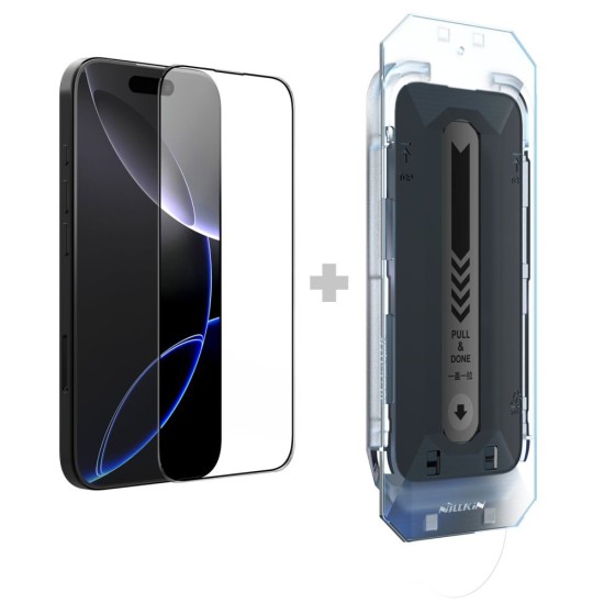 Folie de Sticlă Nillkin CP+ PRO (2.5D, Full Cover) pentru Apple iPhone 16 Pro (cu aplicator), Neagra (Bakr, 57983122951) by www.silkase.ro