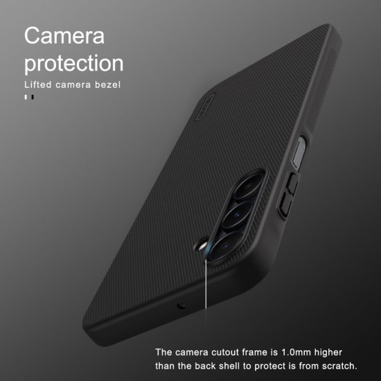Husa Nillkin Super Frosted pentru Samsung Galaxy A16 4G/5G, Neagra (Bakr, 57983123637) by www.silkase.ro