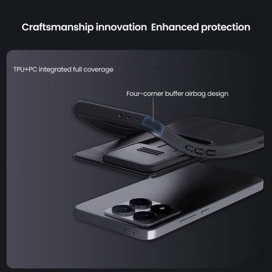 Husa Nillkin CamShield PRO pentru Xiaomi 14T, Neagra (Bakr, 57983123540) by www.silkase.ro