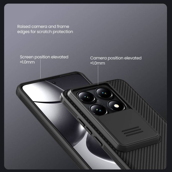 Husa Nillkin CamShield PRO pentru Xiaomi 14T Pro, Neagra Husa Nillkin CamShield PRO pentru Xiaomi 14T Pro, Neagra (Bakr, 57983123539) by www.silkase.ro