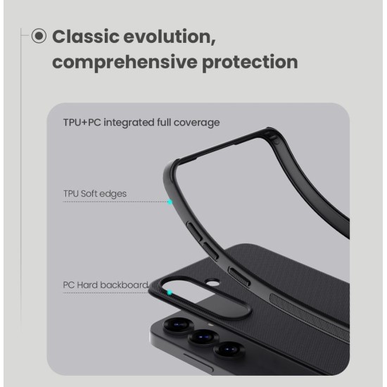 Husa Nillkin Super Frosted PRO pentru Samsung Galaxy S25+, Verde Închis (Bakr, 57983124003) by www.silkase.ro