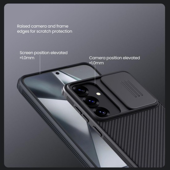 Husa Nillkin CamShield PRO pentru Samsung Galaxy S25, Neagra (Bakr, 57983123992) by www.silkase.ro
