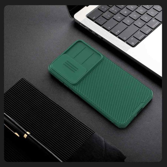 Husa Nillkin CamShield PRO pentru Samsung Galaxy S25+, Verde Închis (Bakr, 57983123995) by www.silkase.ro