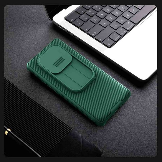 Husa Nillkin CamShield PRO pentru Xiaomi Redmi Note 14 Pro 5G / Poco X7 5G, Verde Închis (Bakr, 57983124943) by www.silkase.ro