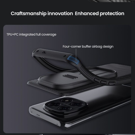 Husa Nillkin CamShield PRO pentru Xiaomi Redmi Note 14 Pro+ 5G, Verde Închis Husa Nillkin CamShield PRO pentru Xiaomi Redmi Note 14 Pro+ 5G, Verde Închis (Bakr, 57983124946) by www.silkase.ro