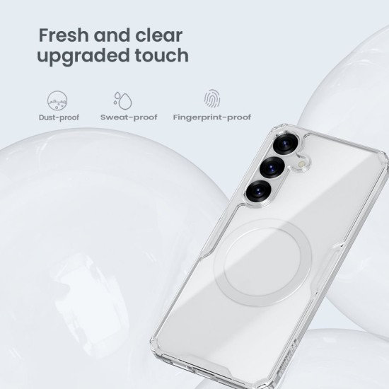 Husa Nillkin Nature TPU PRO Magnetică (MagSafe) pentru Samsung Galaxy S25, Transparentă (Bakr, 57983123949) by www.silkase.ro
