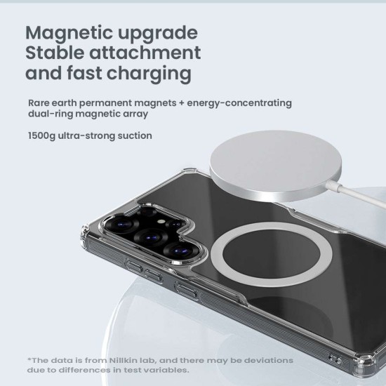 Husa Nillkin Nature TPU PRO Magnetică (MagSafe) pentru Samsung Galaxy S25 Ultra, Transparentă (Bakr, 57983123951) by www.silkase.ro