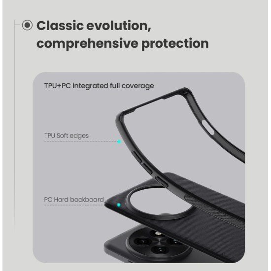 Husa Nillkin Super Frosted PRO Magnetică (MagSafe) pentru OnePlus 13, Neagra (Bakr, 57983123856) by www.silkase.ro