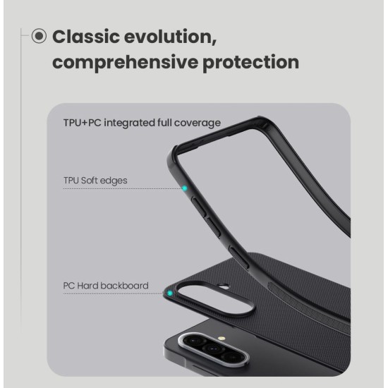 Husa Nillkin Super Frosted PRO pentru Samsung Galaxy A36 5G, Neagra (Bakr, 57983124714) by www.silkase.ro