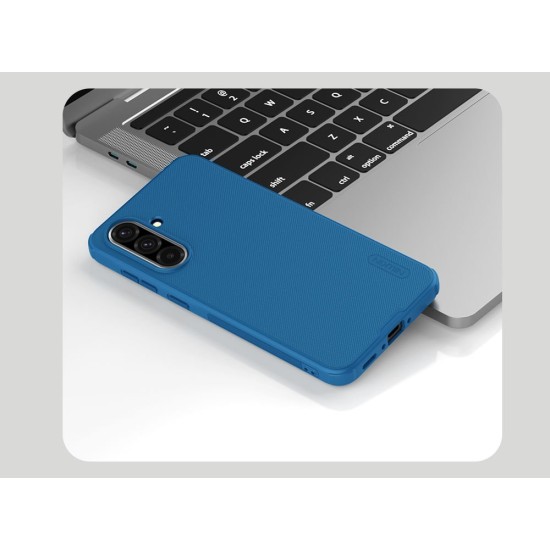 Husa Nillkin Super Frosted PRO pentru Samsung Galaxy A36 5G, Albastra (Bakr, 57983124715) by www.silkase.ro