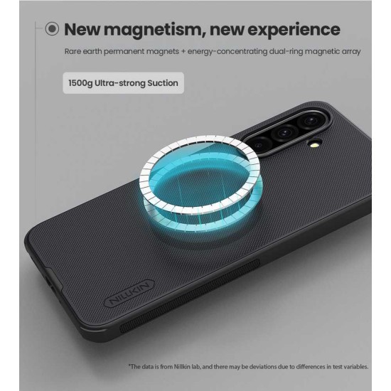 Husa Nillkin Super Frosted PRO Magnetică (MagSafe) pentru Samsung Galaxy A35 5G, Neagra (Bakr, 57983124713) by www.silkase.ro