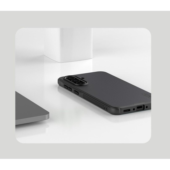 Husa Nillkin Super Frosted PRO Magnetică (MagSafe) pentru Samsung Galaxy A35 5G, Neagra (Bakr, 57983124713) by www.silkase.ro