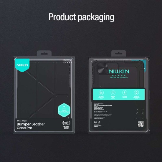 Husa Nillkin Bumper PRO Stand Multi-Angle pentru Xiaomi Pad 7 / 7 Pro, Neagra (Bakr, 57983125368) by www.silkase.ro