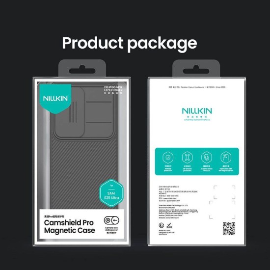 Husa Nillkin CamShield PRO Magnetică (MagSafe) pentru Samsung Galaxy S25 Ultra, Neagra (Bakr, 57983125493) by www.silkase.ro