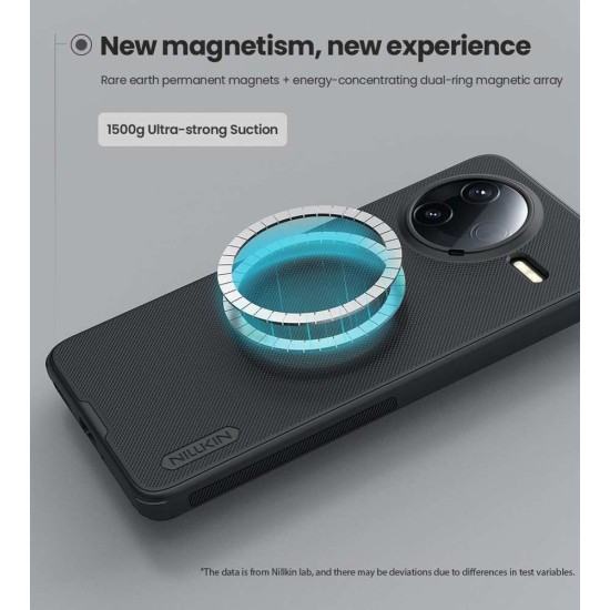 Husa Nillkin Super Frosted PRO Magnetică (MagSafe) pentru Poco F7 Pro, Neagra (Bakr, 57983125762) by www.silkase.ro