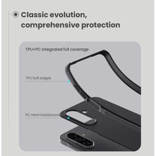 Husa Nillkin Super Frosted PRO Magnetică (MagSafe) pentru Samsung Galaxy A26 5G, Neagra (Bakr, 57983124904) by www.silkase.ro