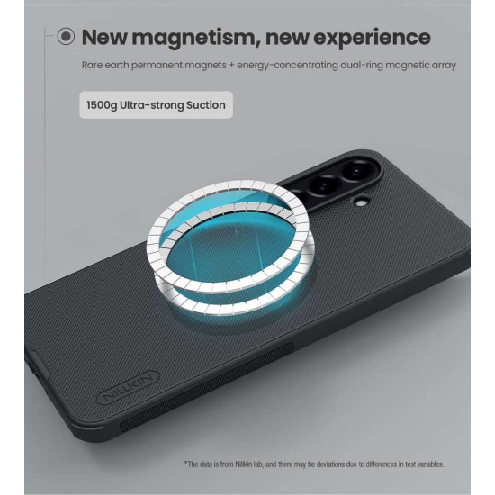 Husa Nillkin Super Frosted PRO Magnetică (MagSafe) pentru Samsung Galaxy A56 5G, Neagra (Bakr, 57983125245) by www.silkase.ro