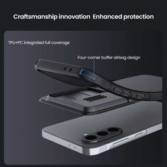 Husa Nillkin CamShield PRO Magnetică (MagSafe) pentru Samsung Galaxy A56 5G, Neagra (Bakr, 57983125249) by www.silkase.ro