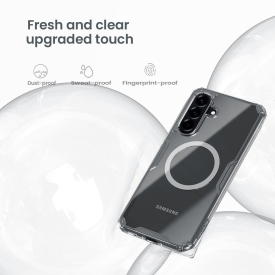 Husa Nillkin Nature TPU PRO Magnetică (MagSafe) pentru Samsung Galaxy A56 5G, Transparentă (Bakr, 57983125254) by www.silkase.ro