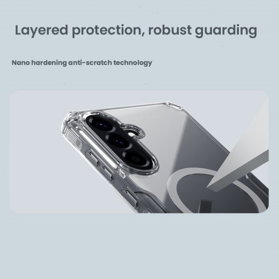 Husa Nillkin Nature TPU PRO Magnetică (MagSafe) pentru Samsung Galaxy A56 5G, Transparentă (Bakr, 57983125254) by www.silkase.ro