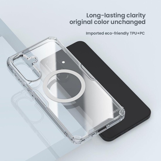 Husa Nillkin Nature TPU PRO Magnetică (MagSafe) pentru Samsung Galaxy A56 5G, Transparentă (Bakr, 57983125254) by www.silkase.ro