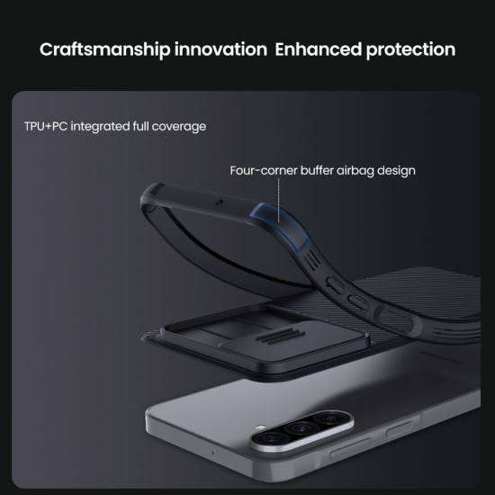 Husa Nillkin CamShield PRO Magnetică (MagSafe) pentru Samsung Galaxy A26 5G, Neagra (Bakr, 57983124911) by www.silkase.ro