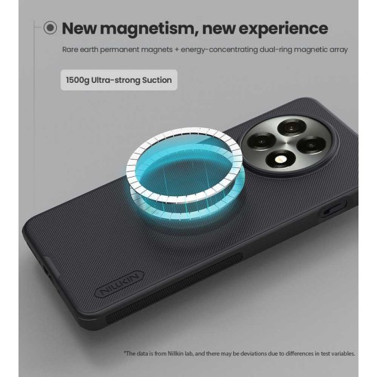 Husa Nillkin Super Frosted PRO Magnetică (MagSafe) pentru OnePlus 13R, Neagra (Bakr, 57983124781) by www.silkase.ro