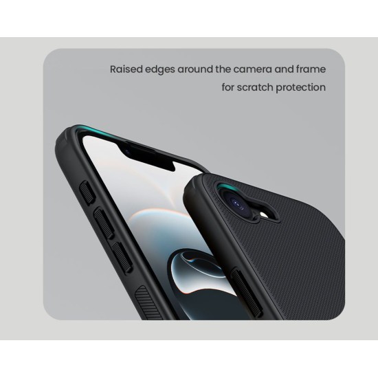Husa Nillkin Super Frosted PRO Magnetică (MagSafe) pentru Apple iPhone 16e, Neagra (Bakr, 57983125270) by www.silkase.ro