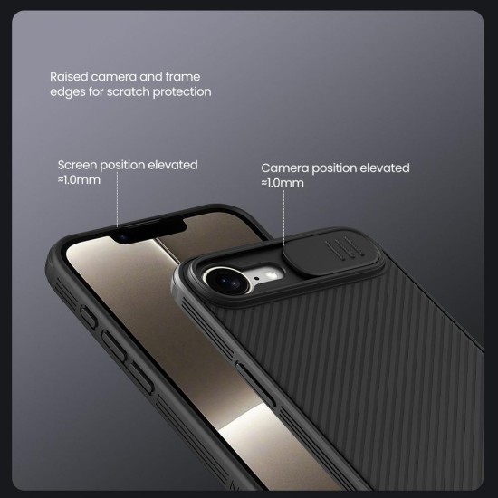 Husa Nillkin CamShield PRO pentru iPhone 16e, Neagra Husa Nillkin CamShield PRO pentru iPhone 16e, Neagra (Bakr, 57983125242) by www.silkase.ro