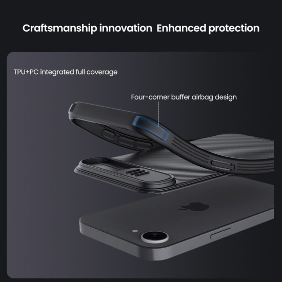 Husa Nillkin CamShield PRO Magnetică (MagSafe) pentru iPhone 16e, Neagra Husa Nillkin CamShield PRO Magnetică (MagSafe) pentru iPhone 16e, Neagra (Bakr, 57983125269) by www.silkase.ro
