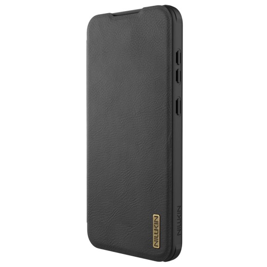 Husa Nillkin Qin Book PRO (Piele) pentru Samsung Galaxy A56 5G, Neagra (Bakr, 57983125524) by www.silkase.ro