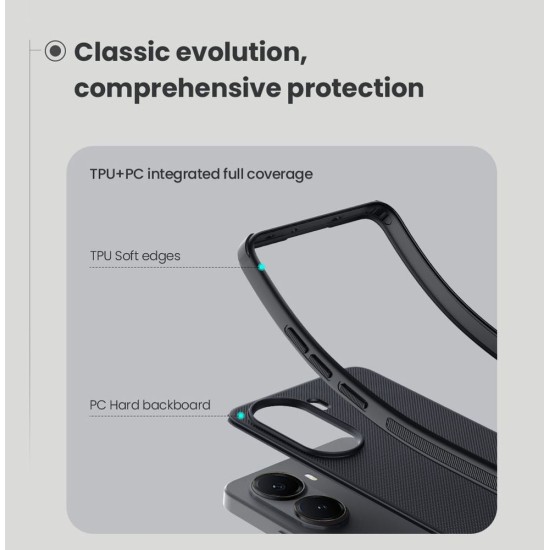 Husa Nillkin Super Frosted PRO Magnetică (MagSafe) pentru Poco X7 Pro 5G, Neagra (Bakr, 57983124995) by www.silkase.ro