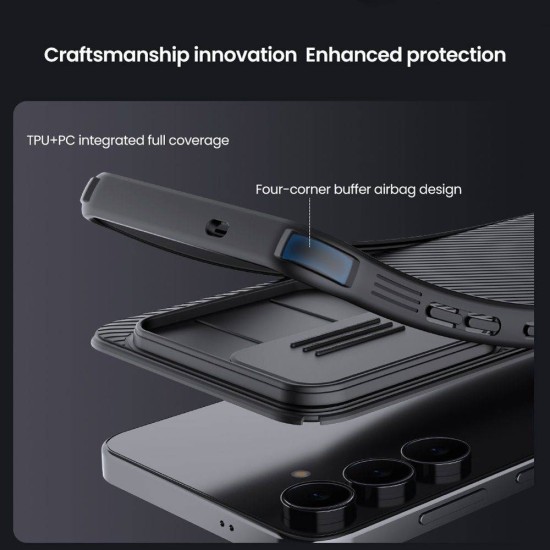 Husa Nillkin CamShield PRO Magnetică (MagSafe) pentru Samsung Galaxy S25 FE, Neagra (Bakr, 57983128087) by www.silkase.ro