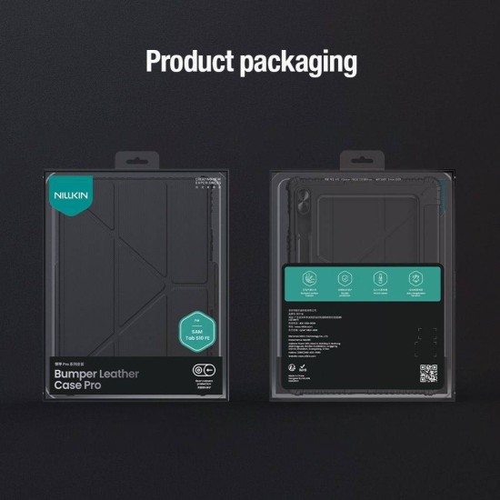 Husa Nillkin Bumper PRO Stand Multi-Angle pentru Samsung Galaxy Tab S9 / S10 FE, Neagra Husa Nillkin Bumper PRO Stand Multi-Angle pentru Samsung Galaxy Tab S9 / S10 FE, Neagra (Bakr, 57983126086) by www.silkase.ro