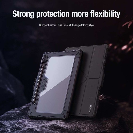 Husa Nillkin Bumper PRO Stand Multi-Angle pentru Samsung Galaxy Tab S9 / S10 FE, Neagra Husa Nillkin Bumper PRO Stand Multi-Angle pentru Samsung Galaxy Tab S9 / S10 FE, Neagra (Bakr, 57983126086) by www.silkase.ro