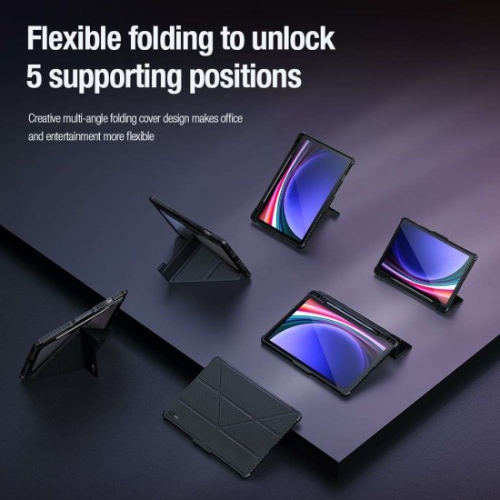 Husa Nillkin Bumper PRO Stand Multi-Angle pentru Samsung Galaxy Tab S9 / S10 FE, Neagra Husa Nillkin Bumper PRO Stand Multi-Angle pentru Samsung Galaxy Tab S9 / S10 FE, Neagra (Bakr, 57983126086) by www.silkase.ro