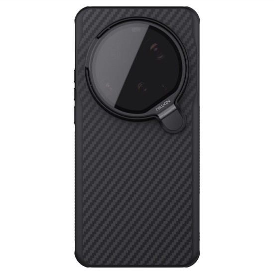 Husa Nillkin CarboProp Aramidă Magnetică (MagSafe) pentru Xiaomi 15 Ultra, Negru/Transparent (Bakr, 57983126572) by www.silkase.ro