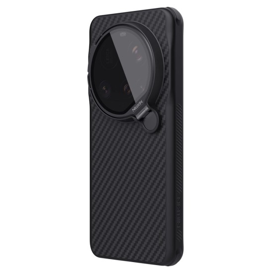 Husa Nillkin CarboProp Aramidă Magnetică (MagSafe) pentru Xiaomi 15 Ultra, Negru/Transparent (Bakr, 57983126572) by www.silkase.ro