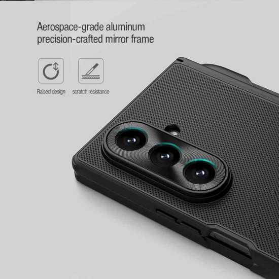 Husă spate Nillkin Super Frosted FOLD Magnetic cu slot Pen pentru Samsung Galaxy Z Fold 7 Albastru (Bakr, 57983126243) by www.silkase.ro