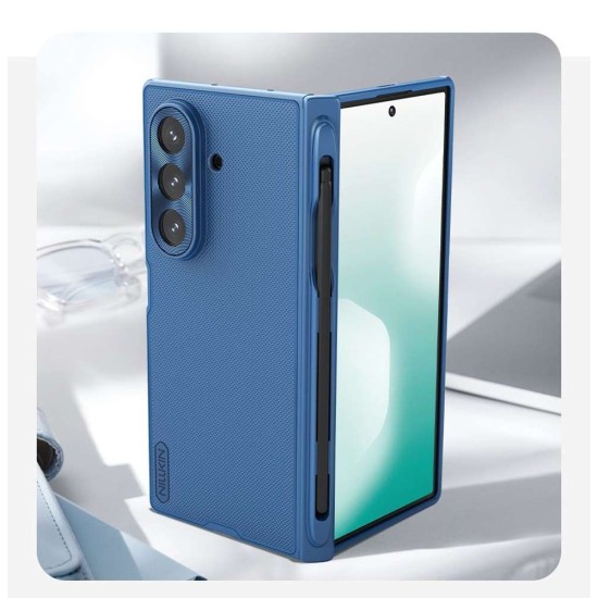 Husă spate Nillkin Super Frosted FOLD Magnetic cu slot Pen pentru Samsung Galaxy Z Fold 7 Albastru (Bakr, 57983126243) by www.silkase.ro
