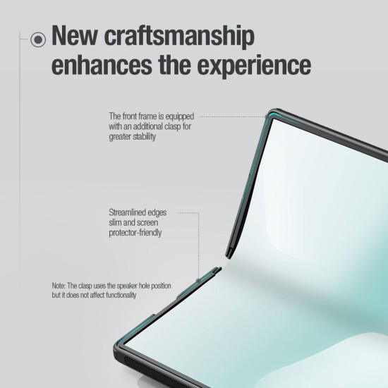Husă spate Nillkin Super Frosted FOLD Magnetic cu slot Pen pentru Samsung Galaxy Z Fold 7 Albastru (Bakr, 57983126243) by www.silkase.ro