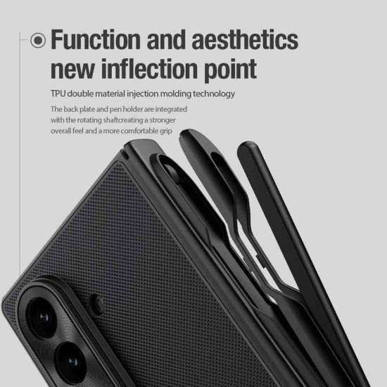 Husa Nillkin Super Frosted FOLD Magnetică (Suport S Pen) pentru Samsung Galaxy Z Fold 7, Verde Închis (Bakr, 57983126244) by www.silkase.ro