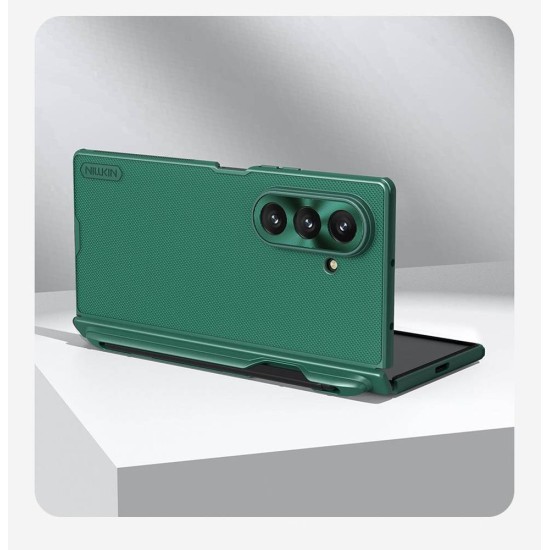 Husa Nillkin Super Frosted FOLD Magnetică (Suport S Pen) pentru Samsung Galaxy Z Fold 7, Verde Închis (Bakr, 57983126244) by www.silkase.ro