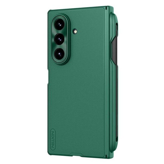 Husa Nillkin Super Frosted FOLD Magnetică (Suport S Pen) pentru Samsung Galaxy Z Fold 7, Verde Închis (Bakr, 57983126244) by www.silkase.ro